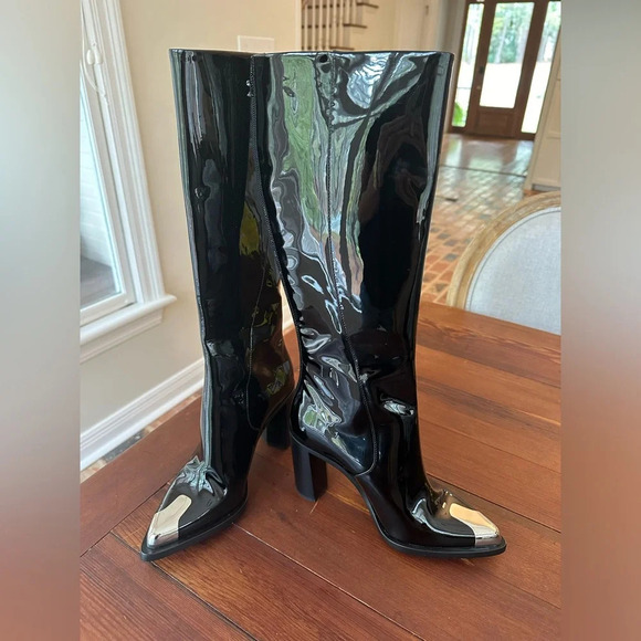 Alexander McQueen Punk Patent Leather Knee High - Picture 7 of 13